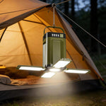 Lampada da campeggio pieghevole multifunzionale, luce LED per tenda da esterno con gancio, 3-leaf, 4-leaf
