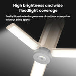 Lampada da campeggio pieghevole multifunzionale, luce LED per tenda da esterno con gancio, 3-leaf, 4-leaf