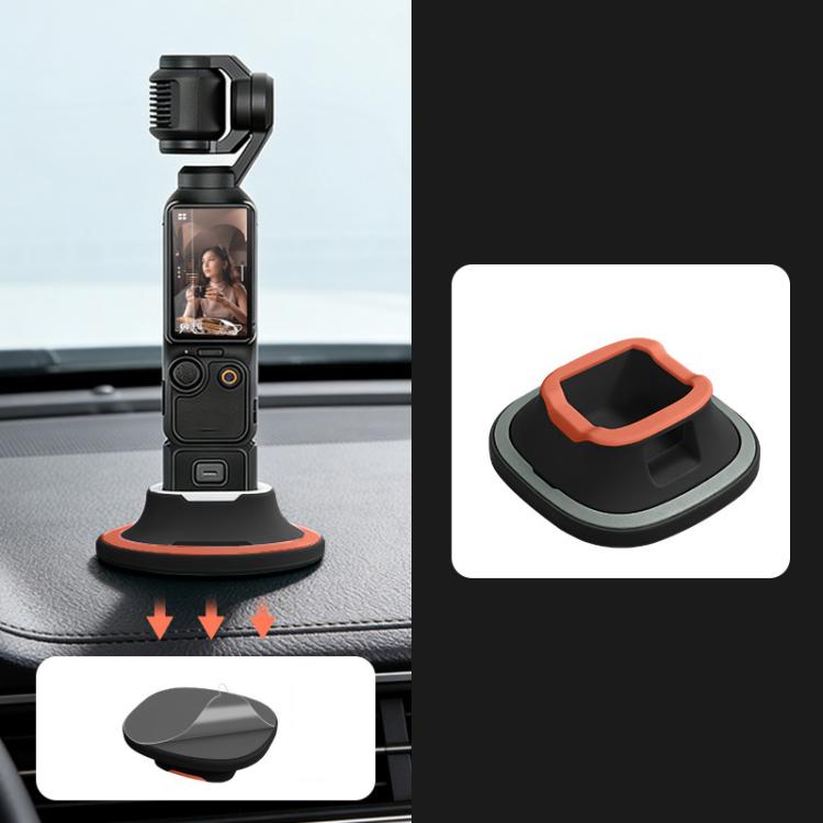 Per DJI Osmo Pocket 4/3, base antiscivolo in silicone, supporto da tavolo, include adesivo nano riutilizzabile per cruscotto auto.