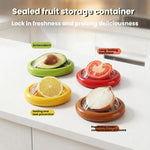 Contenitore per frutta con pellicola in silicone sigillante, mini scatola per frigorifero, LsCook 4-Piece Set