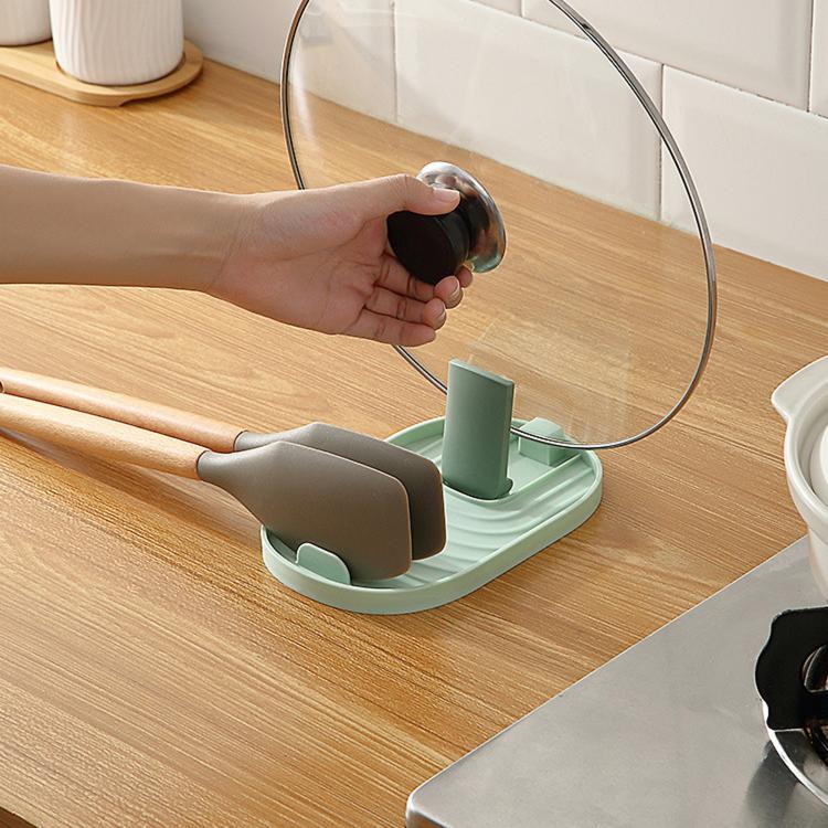 LsCook Porta coperchi pieghevole per pentole, supporto per piano cottura da cucina