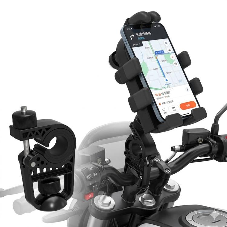 Supporto telefono antiurto a 8 bracci per moto 4,7-7 pollici