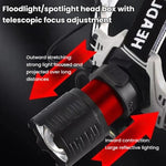 Lampada frontale a LED con zoom a lungo raggio e sensore COB ad alta potenza, ideale per la ricerca di cibo in spiaggia e la pesca notturna., No Battery