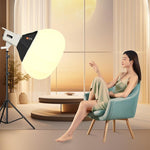 DENGWEI LA100Bi Luce video a LED COB da 100 W, illuminazione a emissione continua per live streaming, luce da studio bicolore 2700K-6500K, EU Plug, US Plug, UK Plug