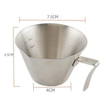 Tazza da caffè LsCook in acciaio inox 304 spesso da 100 ml con tacche di misurazione.