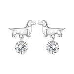 Orecchini a forma di bassotto, accessori versatili per animali domestici., YIE337