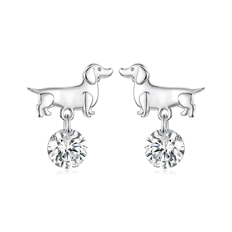Orecchini a forma di bassotto, accessori versatili per animali domestici., YIE337
