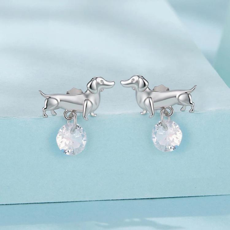 Orecchini a forma di bassotto, accessori versatili per animali domestici., YIE337