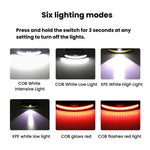 Faro a LED multifunzione con sensore XPE e COB, ideale per esterni., C16, C15