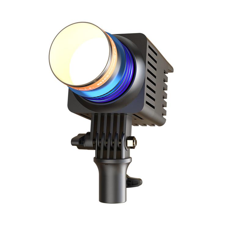 DENGWEI Luce LED COB da 50W per capelli, ideale per lo streaming live, faretto da studio bicolore 3000K-6500K con messa a fuoco regolabile., EU Plug, US Plug, UK Plug