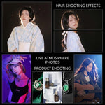 DENGWEI Luce LED COB da 50W per capelli, ideale per lo streaming live, faretto da studio bicolore 3000K-6500K con messa a fuoco regolabile., EU Plug, US Plug, UK Plug
