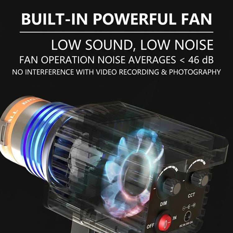 DENGWEI Luce LED COB da 50W per capelli, ideale per lo streaming live, faretto da studio bicolore 3000K-6500K con messa a fuoco regolabile., EU Plug, US Plug, UK Plug