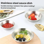 Piatto da portata rotondo multiuso in acciaio inox 304, LsCook 8cm