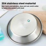 Piatto da portata rotondo multiuso in acciaio inox 304, LsCook 8cm