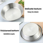 Piatto da portata rotondo multiuso in acciaio inox 304, LsCook 8cm