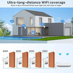 Sistema NVR wireless a 8 canali per telecamere di sicurezza da 5 MP/3 MP, registratore video di rete WiFi, supporto per HDD da 2,5 pollici e scheda TF., US Plug, EU Plug, UK Plug