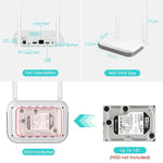 Sistema NVR wireless a 8 canali per telecamere di sicurezza da 5 MP/3 MP, registratore video di rete WiFi, supporto per HDD da 2,5 pollici e scheda TF., US Plug, EU Plug, UK Plug