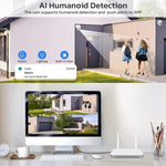 Sistema NVR wireless a 8 canali per telecamere di sicurezza da 5 MP/3 MP, registratore video di rete WiFi, supporto per HDD da 2,5 pollici e scheda TF., US Plug, EU Plug, UK Plug