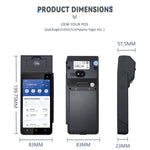 Z90F Terminale POS mobile per supermercati, registratore di cassa portatile con funzione NFC per carte di credito., EU Plug