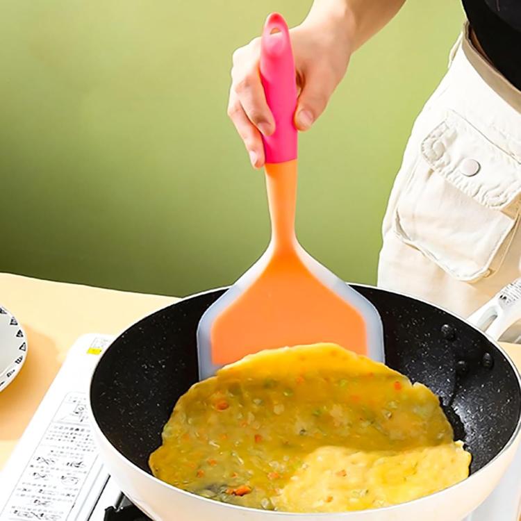Spatola per tamagoyaki traslucida a bocca larga LsCook, in silicone antiaderente per uso domestico