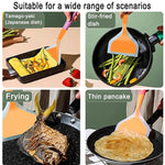 Spatola per tamagoyaki traslucida a bocca larga LsCook, in silicone antiaderente per uso domestico