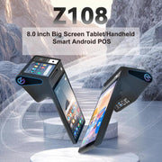Registratore di cassa POS portatile Android Z108, dispositivo di pagamento con doppio schermo touch e scansione per supermercati e ristoranti., 2.6 inch EU Plug, 3.9 inch EU Plug