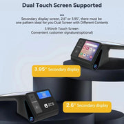 Registratore di cassa POS portatile Android Z108, dispositivo di pagamento con doppio schermo touch e scansione per supermercati e ristoranti., 2.6 inch EU Plug, 3.9 inch EU Plug