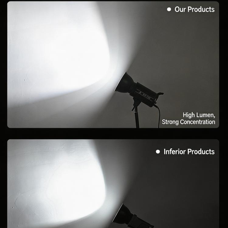 DENGWEI DW150D Lampada video a LED COB da 150 W con emissione continua bilanciata, ideale per studio., EU Plug, US Plug, UK Plug