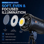 DENGWEI DW200D Luce video a LED COB da 200 W, emissione continua bilanciata luce diurna, lampada da studio, EU Plug, US Plug, UK Plug