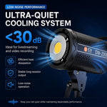 DENGWEI DW200D Luce video a LED COB da 200 W, emissione continua bilanciata luce diurna, lampada da studio, EU Plug, US Plug, UK Plug