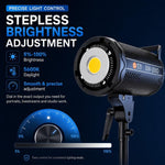 DENGWEI DW200D Luce video a LED COB da 200 W, emissione continua bilanciata luce diurna, lampada da studio, EU Plug, US Plug, UK Plug