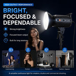 DENGWEI DW200D Luce video a LED COB da 200 W, emissione continua bilanciata luce diurna, lampada da studio, EU Plug, US Plug, UK Plug