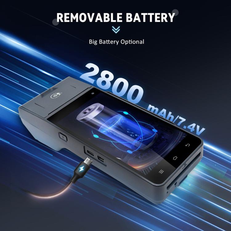 Z90N Terminale POS mobile per supermercati, registratore di cassa portatile con funzione NFC per carte di credito., EU Plug