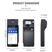 Z90N Terminale POS mobile per supermercati, registratore di cassa portatile con funzione NFC per carte di credito., EU Plug