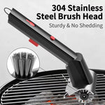 Spazzola elettrica per barbecue con setole dure in acciaio inossidabile, ideale per la pulizia della griglia., Standard, Water Spray