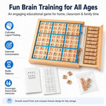 Tabellone di gioco in legno con griglia numerica 9x9, gioco da tavolo educativo per bambini e adulti per coltivare il pensiero logico.