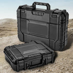 Cassetta degli attrezzi portatile di grande capacità in plastica rinforzata, 41x29.9x11cm, 32.8x26.4x10.3cm, With Cover 28.5x25x8cm, 28.5x25x8cm