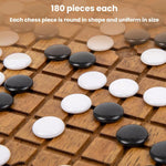 Set da Go con tavola e pietre, contenitore per riporre i pezzi, gioco puzzle educativo Gomoku, MDF Red, Solid Wood