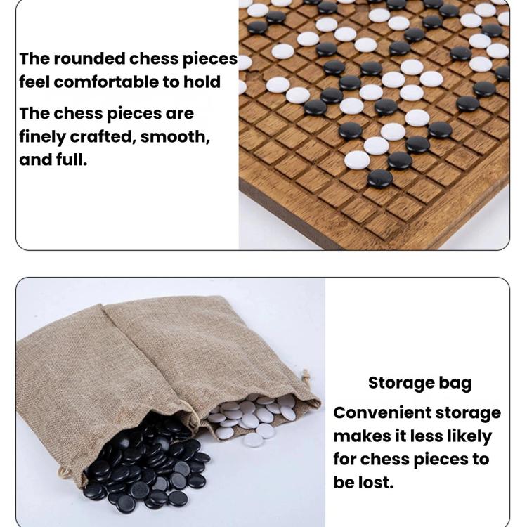Set da Go con tavola e pietre, contenitore per riporre i pezzi, gioco puzzle educativo Gomoku, MDF Red, Solid Wood
