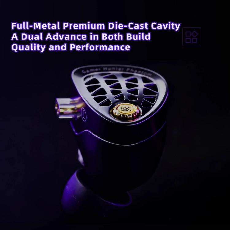 Cuffie da gaming cablate KZ Phantom con audio Hi-Fi da 1,2 m, 3.5mm Standard, 3.5mm With Mic, Type-C Sound Card