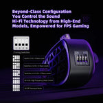 Cuffie da gaming cablate KZ Phantom con audio Hi-Fi da 1,2 m, 3.5mm Standard, 3.5mm With Mic, Type-C Sound Card
