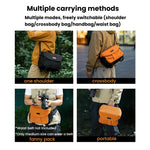 Borsa a tracolla casual di grande capacità Cwatcun D294 per fotocamera reflex digitale., Orange Medium, Black Medium, Black Large