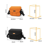 Borsa a tracolla casual di grande capacità Cwatcun D294 per fotocamera reflex digitale., Orange Medium, Black Medium, Black Large