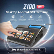Z100 Registratore di cassa intelligente a doppio schermo con funzione di stampa, dispositivo multifunzione, terminale POS Android per hotel, ristoranti e supermercati, spina europea., 3.95 inch 58mm, 3.95 inch 80mm, 2.6 inch 58mm, 2.6 inch 80mm
