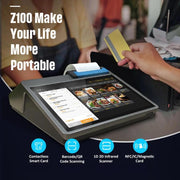 Z100 Registratore di cassa intelligente a doppio schermo con funzione di stampa, dispositivo multifunzione, terminale POS Android per hotel, ristoranti e supermercati, spina europea., 3.95 inch 58mm, 3.95 inch 80mm, 2.6 inch 58mm, 2.6 inch 80mm
