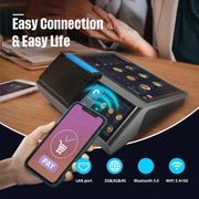 Z100 Registratore di cassa intelligente a doppio schermo con funzione di stampa, dispositivo multifunzione, terminale POS Android per hotel, ristoranti e supermercati, spina europea., 3.95 inch 58mm, 3.95 inch 80mm, 2.6 inch 58mm, 2.6 inch 80mm