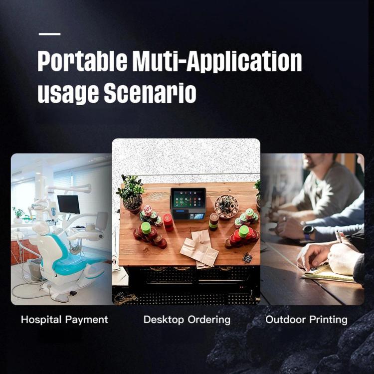 Z100 Registratore di cassa intelligente a doppio schermo con funzione di stampa, dispositivo multifunzione, terminale POS Android per hotel, ristoranti e supermercati, spina europea., 3.95 inch 58mm, 3.95 inch 80mm, 2.6 inch 58mm, 2.6 inch 80mm