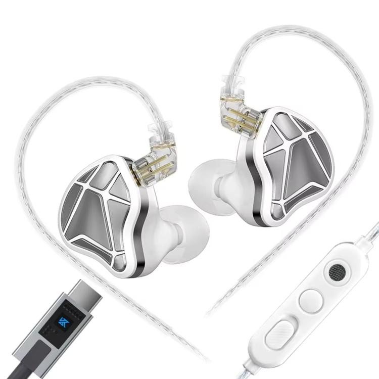 Cuffie da gioco cablate KZ Axas FPS da 1,2 m, 3.5mm Standard White, 3.5mm With Mic White, Type-C Sound Card White, 3.5mm Standard Black, 3.5mm With Mic Black, Type-C Sound Card Black