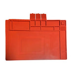 Tappetino di saldatura magnetico in silicone, resistente al calore, per riparazioni di componenti elettronici, 45 x 30 cm.