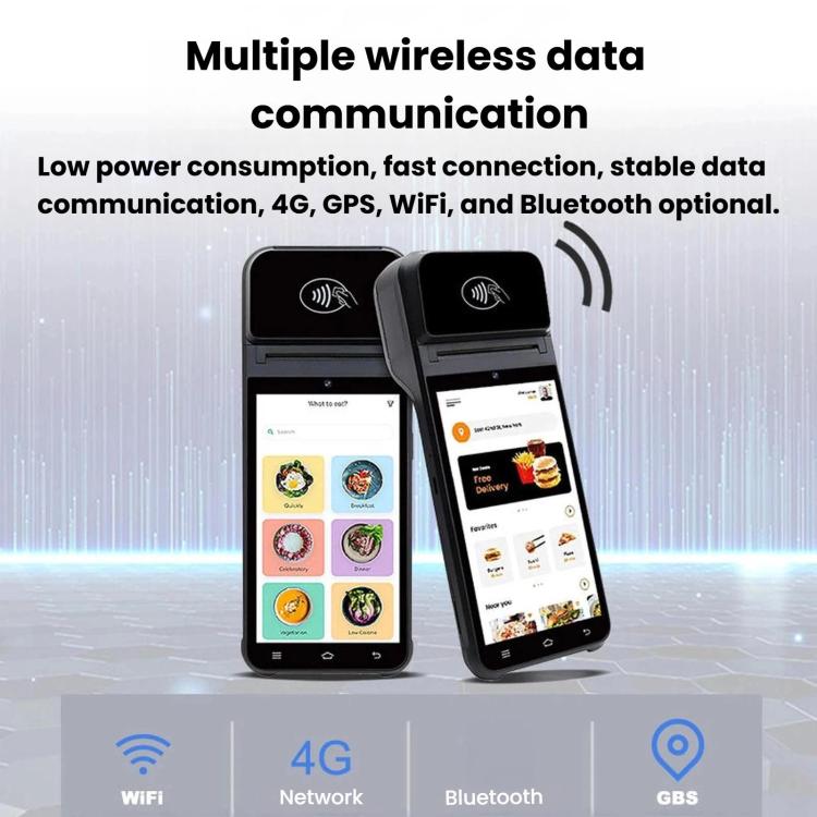 Registratore di cassa mobile intelligente con stampa termica delle ricevute, terminale POS multipagamento, Z92